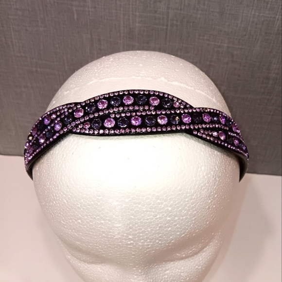 Sparkly Rhinestone Headband Fashionista Chic Bold Bohemian Summer Fun 70s Disco - Picture 1 of 6